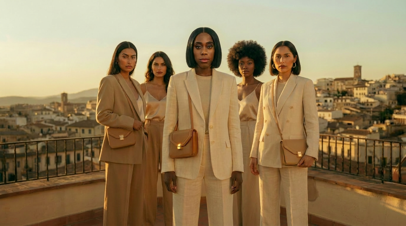 Women on a Mediterranean terrace at golden hour